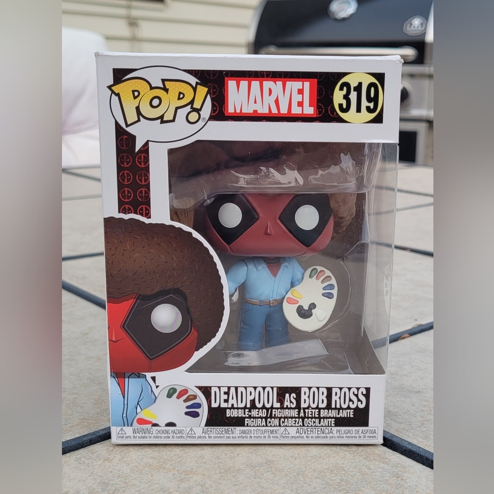 💝Marvel Deadpool as Bob Ross #319 Funko Pop! NRFB
